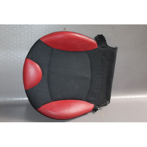 Mini R56 Sitzfläche Sitzpolster Sitzbezug vorne Rechts Teilleder Rot Sitzheizung